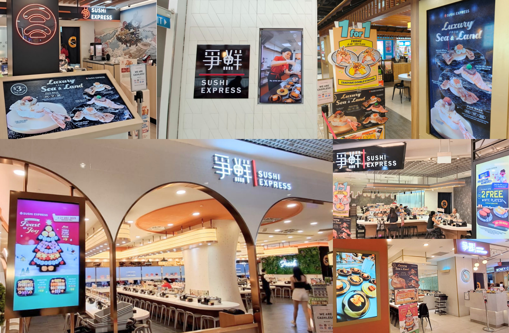 DO-XX displays at Sushi Express